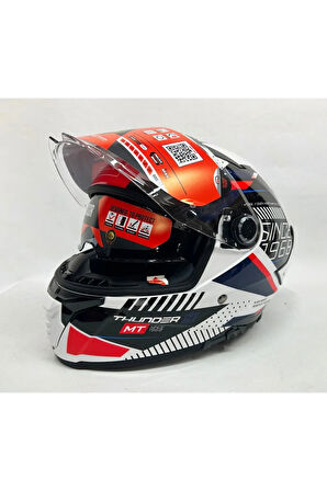 MT Thunder 4sv Luminence A7 Şefaf Vizörlü Kask Parlak Renk ÇOK RENKLİ