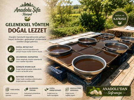 Anadolu Şifa Harput Beyaz Dut Pekmezi 1000 g Doğal ve Katkısız Elazığ Yöresel Ürün