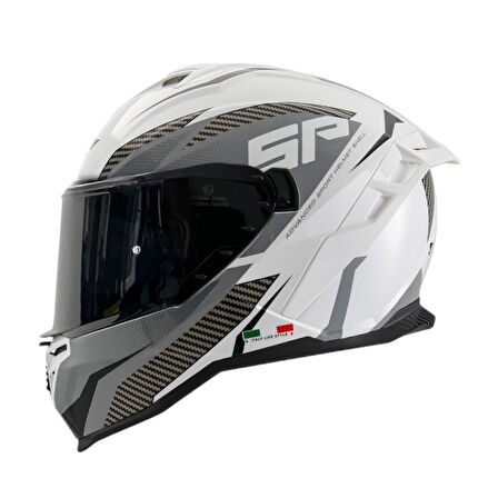 Sway Kapalı Kask Sw 867 Power Beyaz Siyah Gri