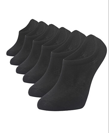 12 Çift Siyah Pamuklu Unisex Babet çorap