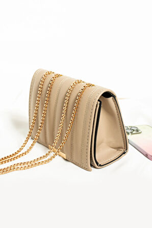 Kadın Gold Zincir Askılı Çapraz Ve Kol Çantası