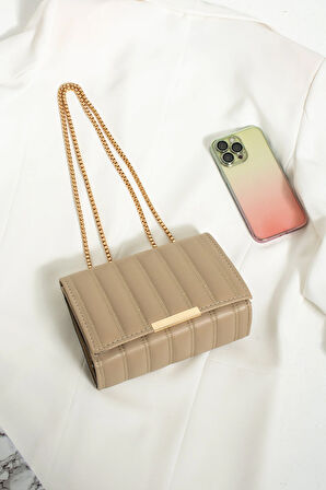 Kadın Gold Zincir Askılı Çapraz Ve Kol Çantası