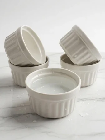 GreatHome beyaz sufle ve kek kabı seti 6 lı