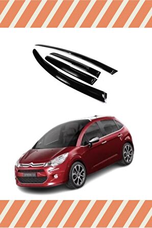 Citroen C-3 2011 ve 2015 modellerine özel 4’lü mügen tip cam rüzgarlığı