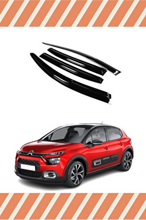 Citroen C-3 2015-2021 modellerine özel 4’lü mügen tip cam rüzgarlığı