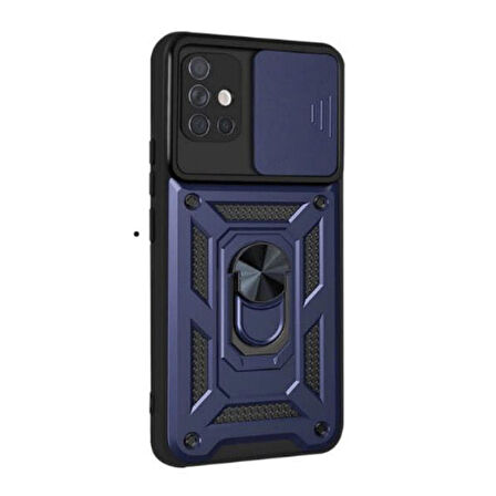Gpack Samsung Galaxy A71 Kılıf Tank Aramid Sürgülü Vega Yüzüklü