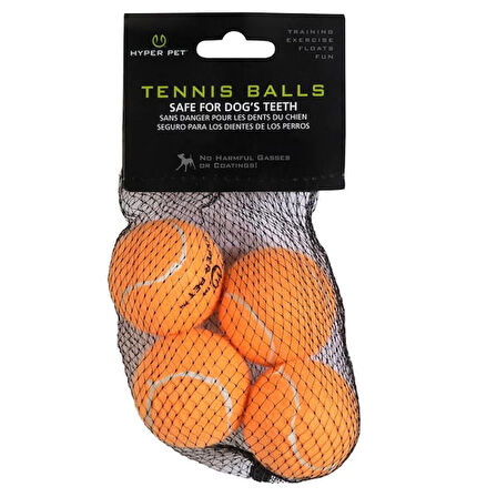 Hyper Pet 4 lü Turuncu Tenis Topu (Küçük Boy)