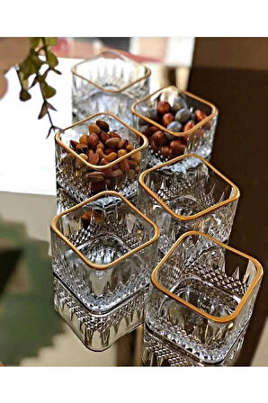 Almarandi Kare Cam Lüks Çerezlik, Sütlaç Kasesi , Magnolya Takımı