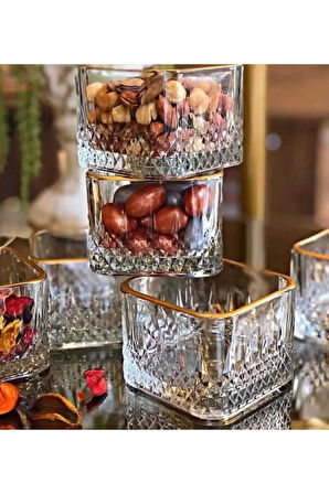 Almarandi Kare Cam Lüks Çerezlik, Sütlaç Kasesi , Magnolya Takımı