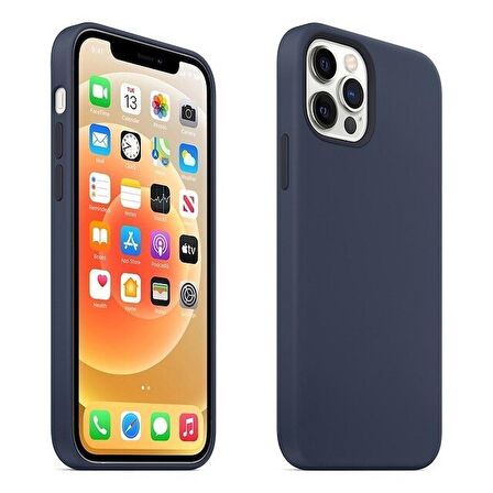Smcase iPhone 12 Pro Kılıf Manyetik Lansman İçi Süet Silikon