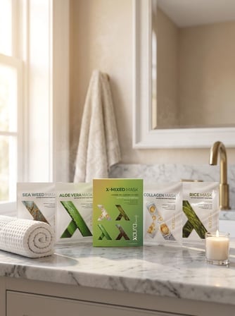 XAura X-Mixed Mask Set Karma Kağıt Yüz Maskesi 4'lü (Kolajen, Pirinç, Aloe, Yosun)