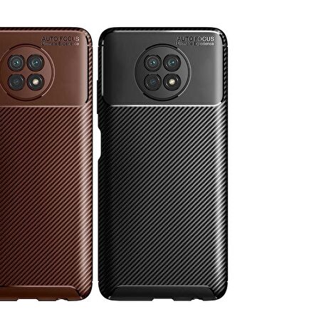 Smcase Xiaomi Mi10T Lite Kılıf Negro Karbon Dokulu Silikon  Nano Ekran Koruyucu