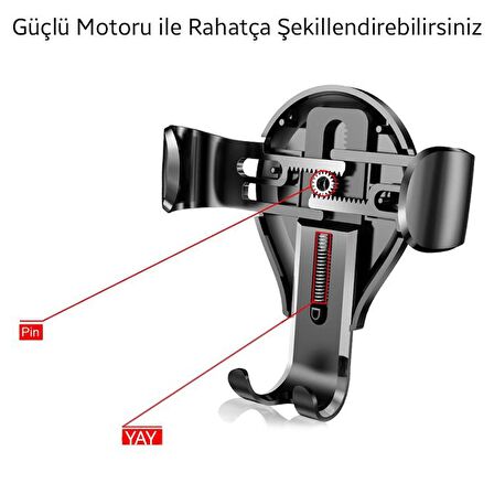 Baseus Otomatik Mekanizma Gravity Torpido Üstü Araç İçi Telefon Tutucu Araç Tutucu Sarsılmaz Vantuzlu