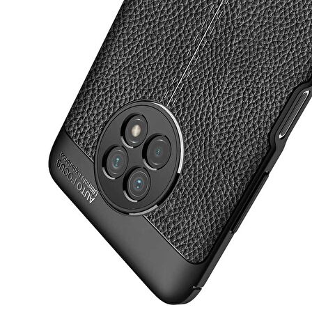 Smcase Xiaomi Redmi Note 9 Pro 5g Kılıf Deri Dokulu Dizayn Silikon  Nano Ekran Koruyucu