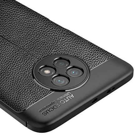 Smcase Xiaomi Redmi Note 9 Pro 5g Kılıf Deri Dokulu Dizayn Silikon  Nano Ekran Koruyucu