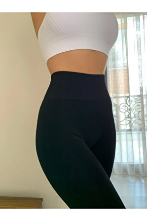 Siyah Fitilli Tayt
