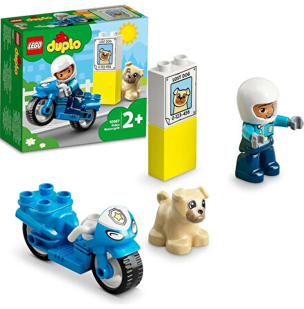Duplo® Kurtarma Polis Motosikleti 10967-2 Yaş ve Üzeri Çocuklar Için Polis Motosikleti Içeren Oyunca