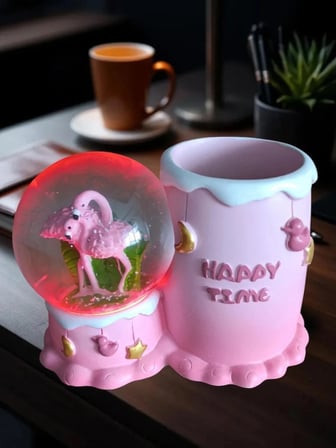 Flamingo Kalemlik Ve Kuromi, Tom, Hello Kitty Kar Küresi 4'lü Set(dilediğiniz notu hediye paketi üzerine yazılı şeklinde gönderim yapılmaktadır)