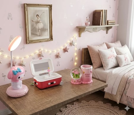 Dünyanın En Şirin Üçlüsü Bir Arada! (Flamingo  figürlü Kar Küresi + Balerinli Takı Kutusu + My Melody LED Lamba)(dilediğiniz notu hediye paketi üzerine yazılı şeklinde gönderim yapılmaktadır)