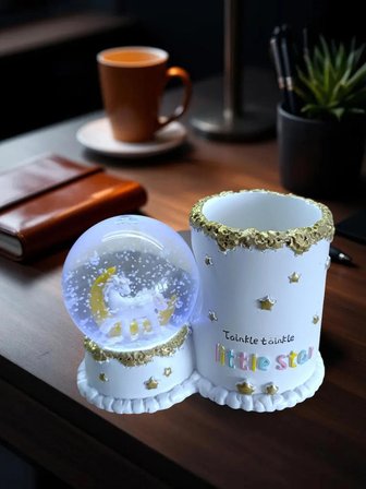 Estetik ve Kullanışlı: Balerinli kırmızı renk Takı Kutusu, Unicorn Kalemlik ve masa Lamba Kombini