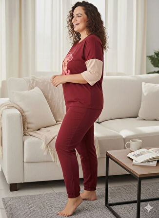 KADIN BORDO EŞOFMAN TAKIMI