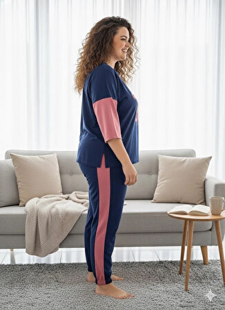 KADIN LACİVERT EŞOFMAN TAKIMI