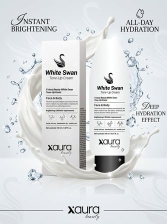 XAura White Swan Tone-Up Ton Eşitleyici Aydınlatıcı Yüz & Vücut Kremi 150 ml