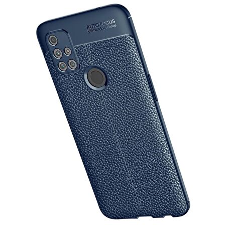 Smcase OnePlus Nord N10 5G Kılıf Deri Dokulu Silikon  Nano Ekran Koruyucu