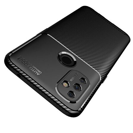 Smcase OnePlus Nord N100 Kılıf Negro Karbon Dokulu Silikon