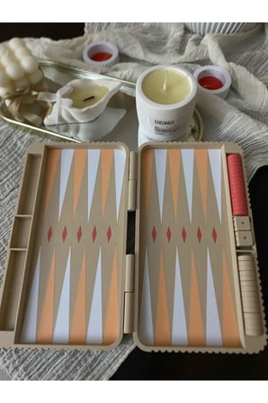 Cep Boy Tavla - Pastel Renkler - Latte, Somon, Sakura, Beyaz