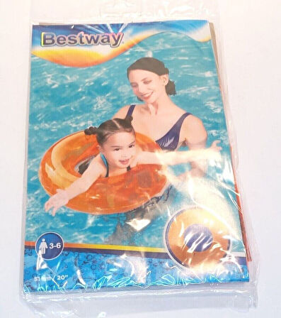 BESTWAY DENİZ SİMİDİ DÜZ RENKLER 76 CM TURUNCU