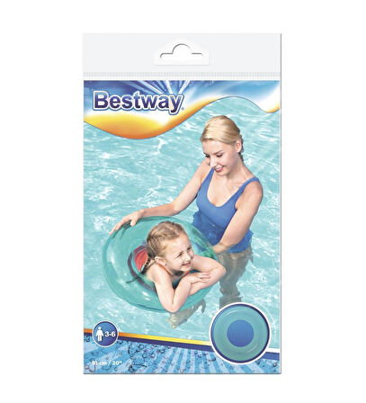 BESTWAY DENİZ SİMİDİ DÜZ RENKLER 76 CM TURKUAZ