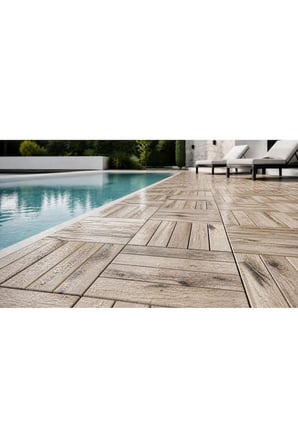 1 Adet Akasya 30x30 Ahşap Geçmeli Karo deck NATURAL YAĞSIZ