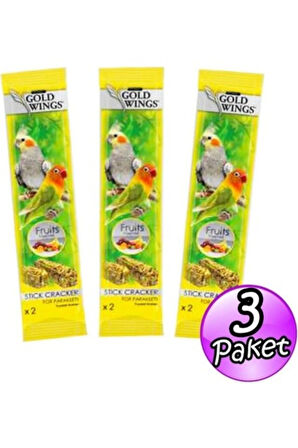 Goldwings Ballı Paraket Sultan-Cennet Papağanı Krakeri 2 x 3'lü