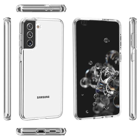 Smcase Samsung Galaxy S21 5G Kılıf Coss Hibrit Sert Kapak  Nano Ekran Koruyucu  Kamera Koruyucu