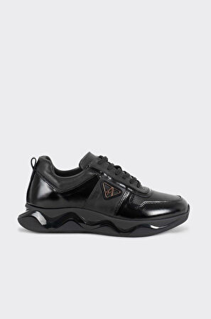 Bağcıklı Hakiki Deri Erkek Sneaker 