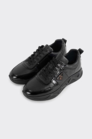 Bağcıklı Hakiki Deri Erkek Sneaker 