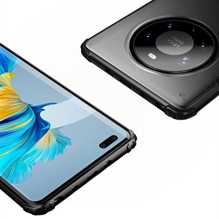 Smcase Huawei Mate 40 Pro Kılıf Volk Darbe Korumalı Mat Tpu Silikon  Tam Kapatan Ekran Koruyucu  Kamera Koruyucu
