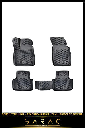 Jeep Grand Cherokee Wk2 2011 Model Araca Özel 3d Havuzlu Paspas
