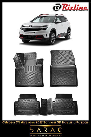 Rizline Citroen C5 Aircross 2019 Model 3D Havuzlu Paspas