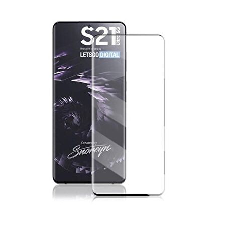 Smcase Samsung Galaxy S21 Ultra 5G Kılıf Lüks Premier Silikon  Tam Kapatan Ekran Koruyucu