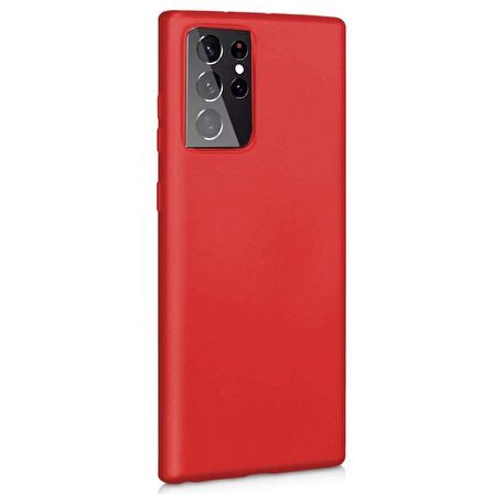 Smcase Samsung Galaxy S21 Ultra 5G Kılıf Lüks Premier Silikon  Tam Kapatan Ekran Koruyucu