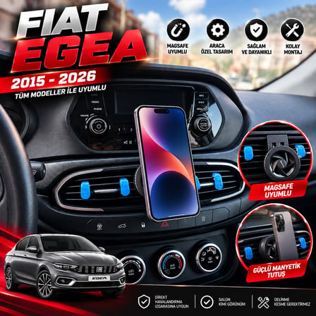 Fiat Egea 2015 ve sonrası Araç Içi Premium Telefon Tutucu - Araba Telefon Tutacağı Havalandırma Için