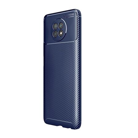 Smcase Xiaomi Redmi Note 9T Kılıf Karbon Dokulu Dizayn Silikon  Nano Ekran Koruyucu