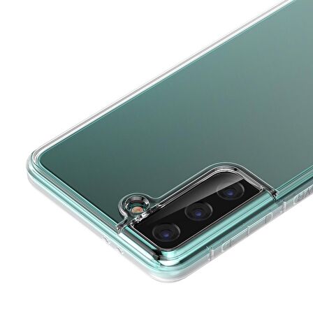Smcase Samsung Galaxy S21 5G Kılıf Coss Hybrid Sert Silikon  Nano Ekran Koruyucu