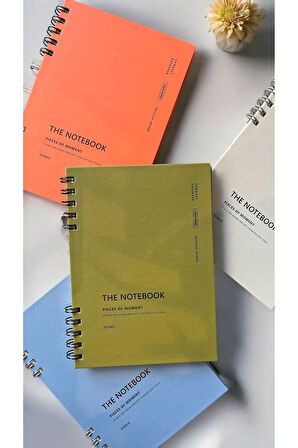 The Notebook Serisi Spiralli 80 Yaprak Kareli A5 Defter (OLIVE GREEN KAPAK)