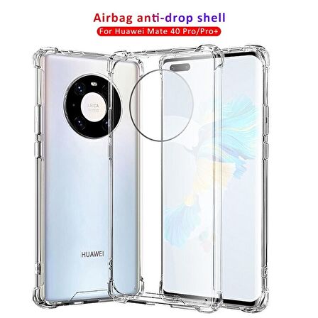 Smcase Huawei Mate 40 Pro Kılıf Darbe Korumalı Silikon  Tam Kapatan Ekran Koruyucuo