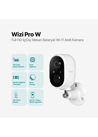 Ttec Wizi Pro W Full HD İç ve Dış Mekan Bataryalı Wi-Fi Akıllı Kamera