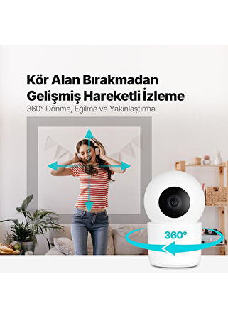 Ttec Wizi Pro 2 Full HD 360° Tak Çalıştır Wi-Fi Akıllı Kamera