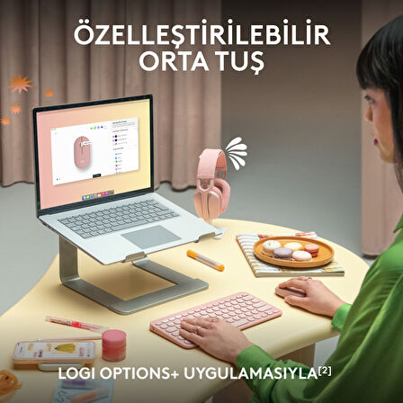 Logitech M350s Pebble 2 Bluetooth Kablosuz Sessiz Kompakt Mouse - Siyah